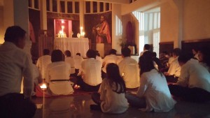 Berdoa di kapel St. Joannes Baptista